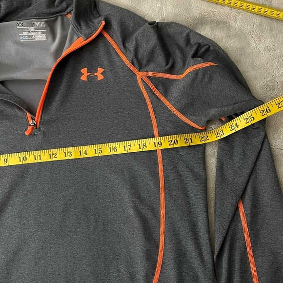 Under Armour Mens Coldgear Mock Long Sleeve 1/4 Zip Pull Over for Cold Weather - Picture 10 of 11